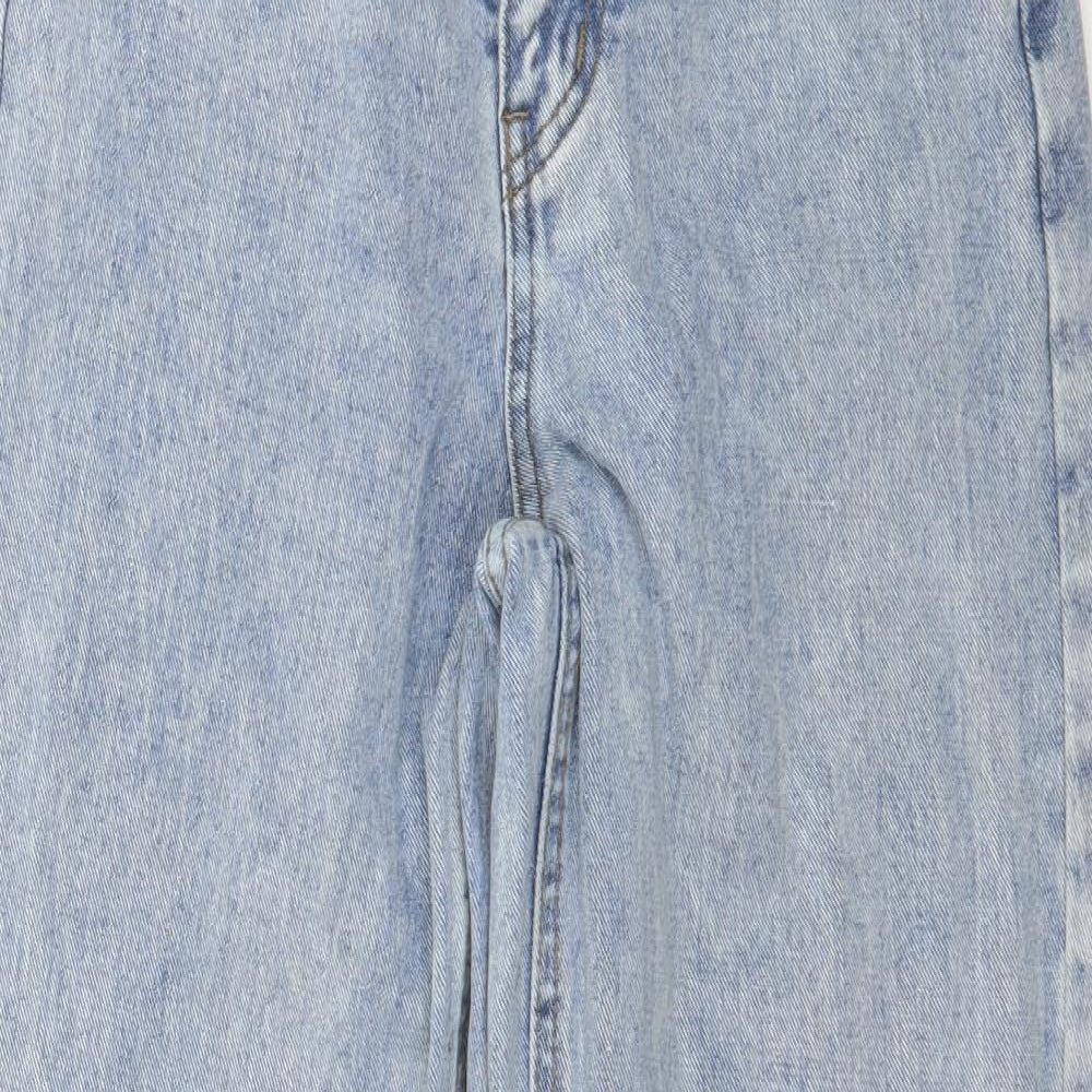 Sehin Womens Blue  Denim Wide-Leg Jeans Size S L30 in