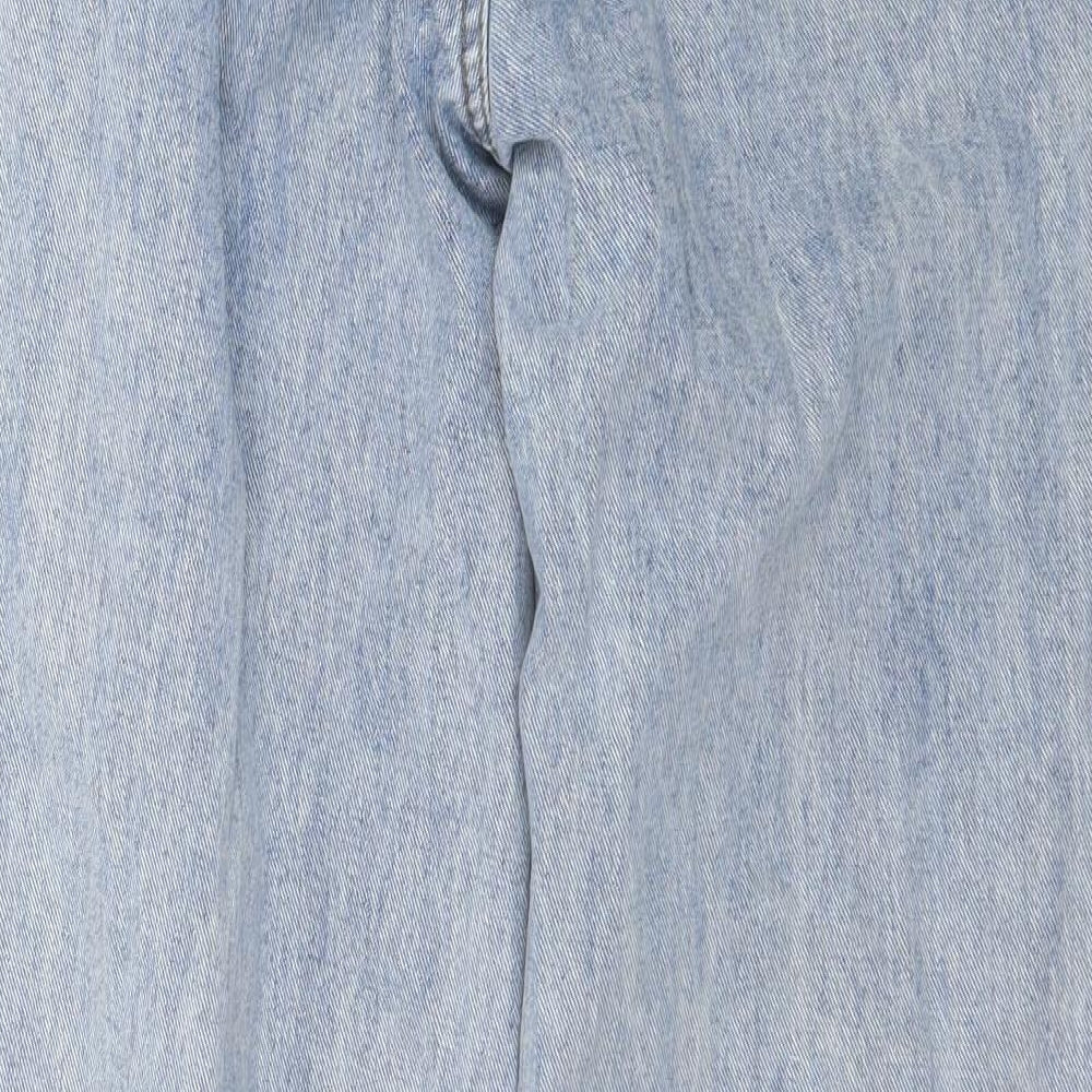 Sehin Womens Blue  Denim Wide-Leg Jeans Size S L30 in
