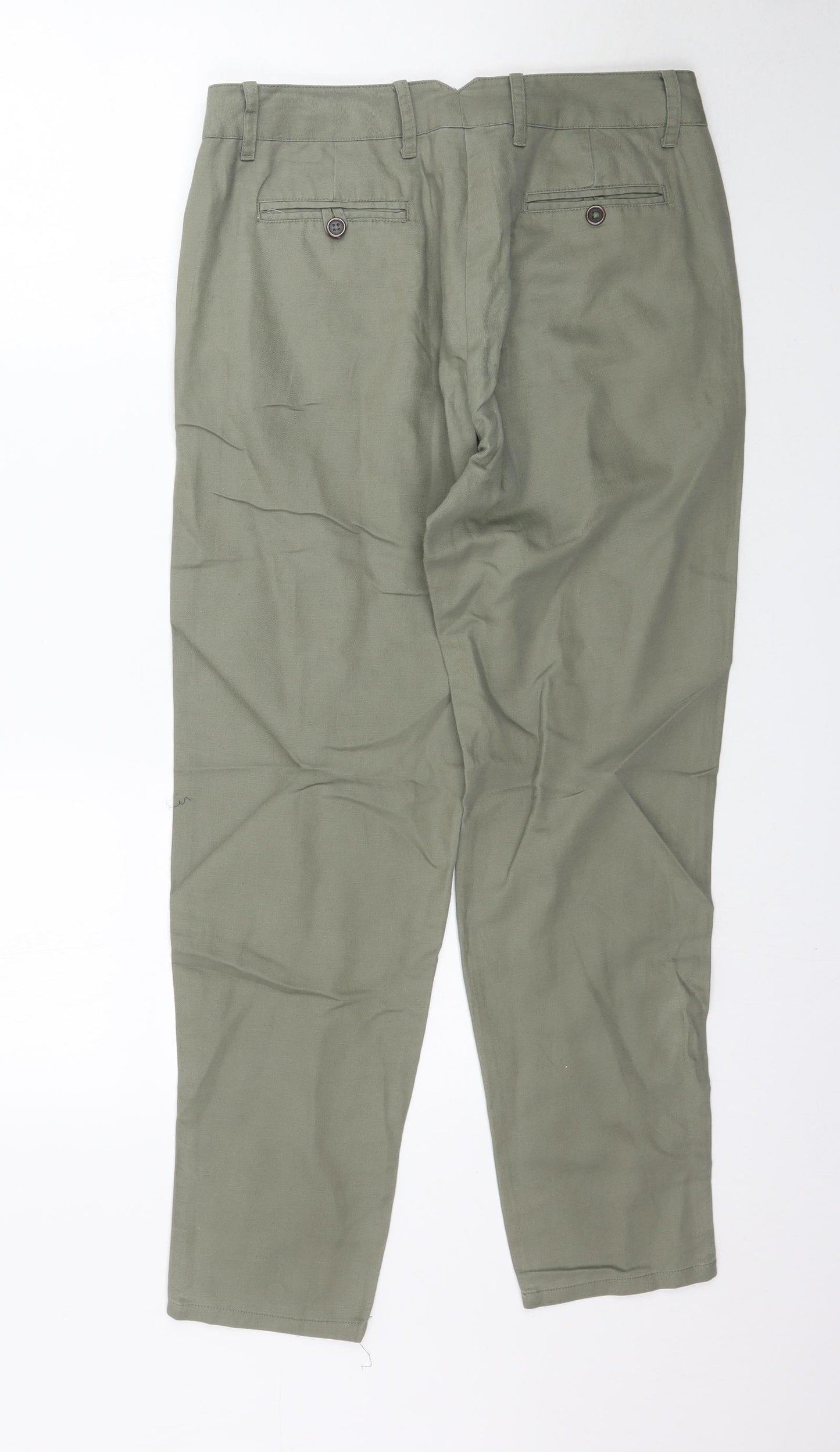 Linen Weekend Womens Green   Trousers  Size S L29 in