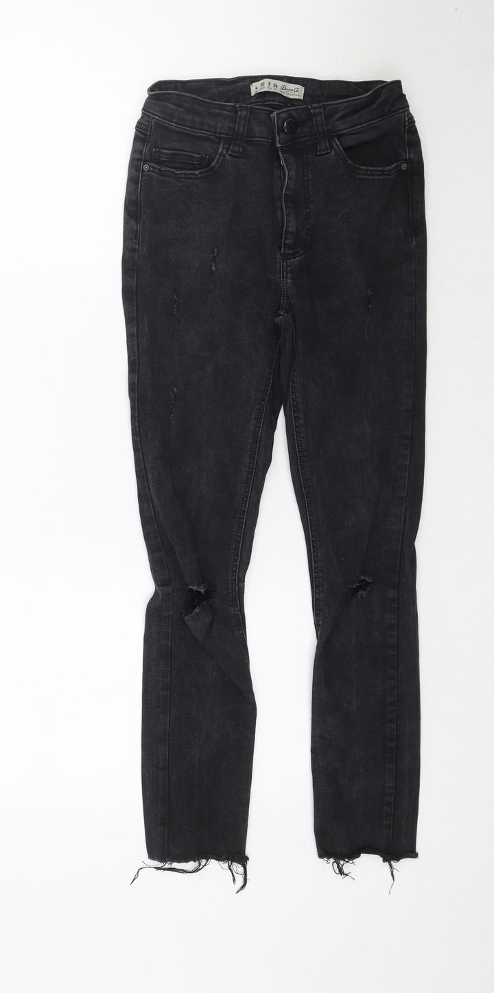 Denim Co. Womens Black Denim Skinny Jeans Size 4 L25 in