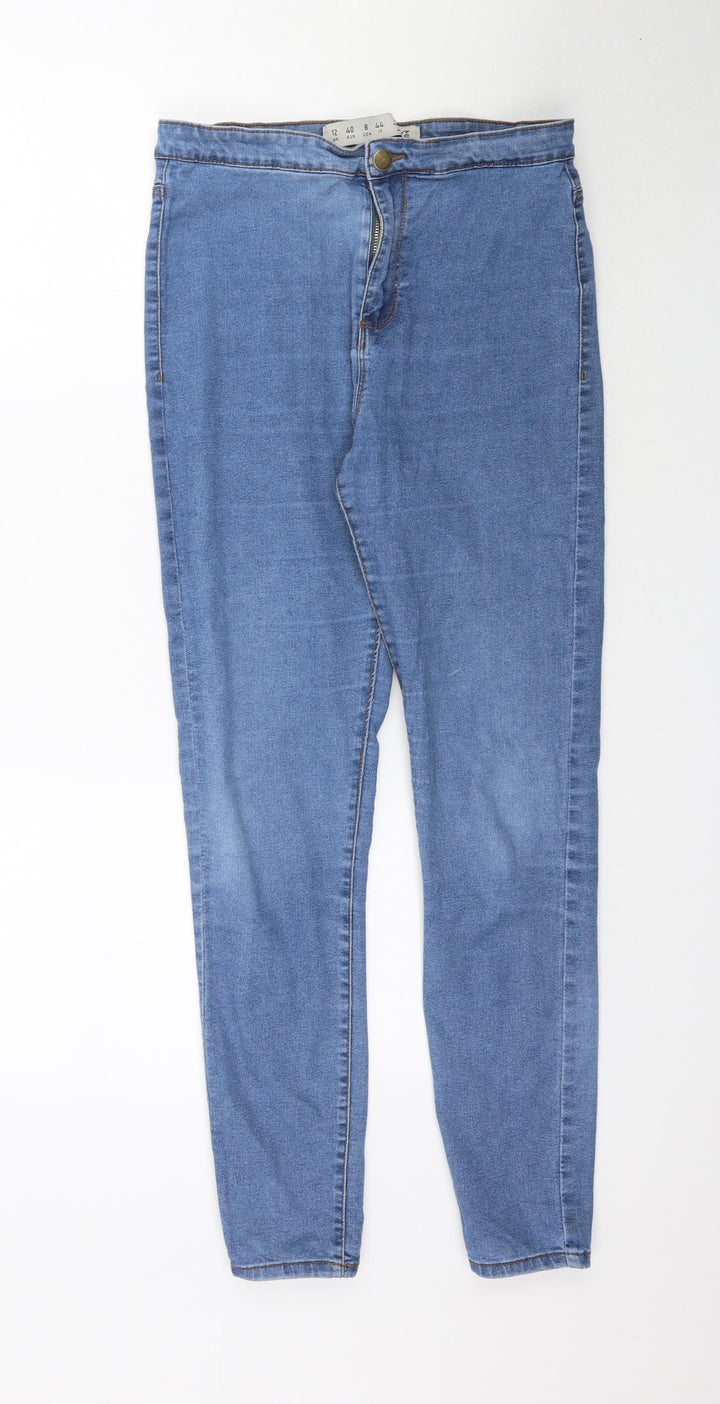 Denim Co. Womens Blue Denim Skinny Jeans Size 12 L28 in
