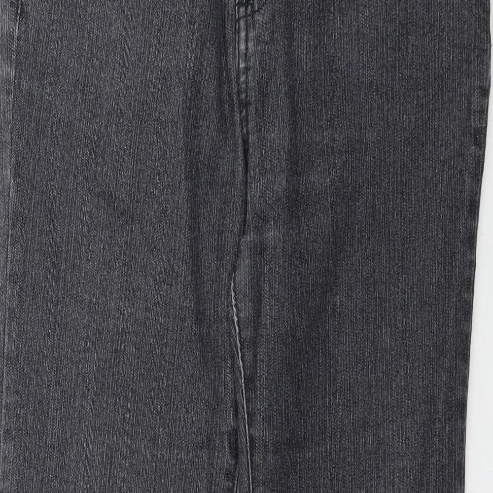 Per Una Womens Grey  Denim Straight Jeans Size 8 L30 in