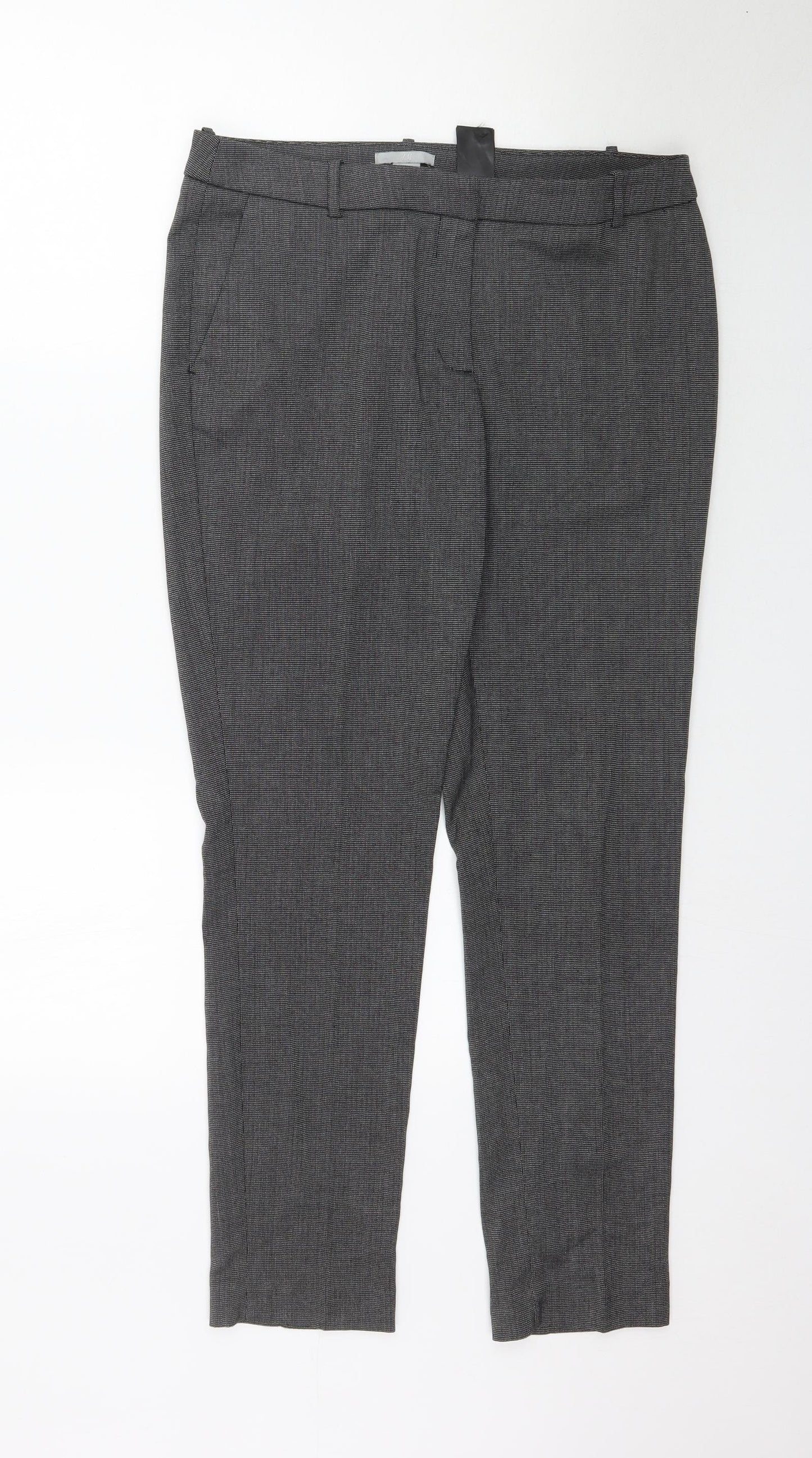 H&M Womens Grey   Trousers  Size 10 L29 in