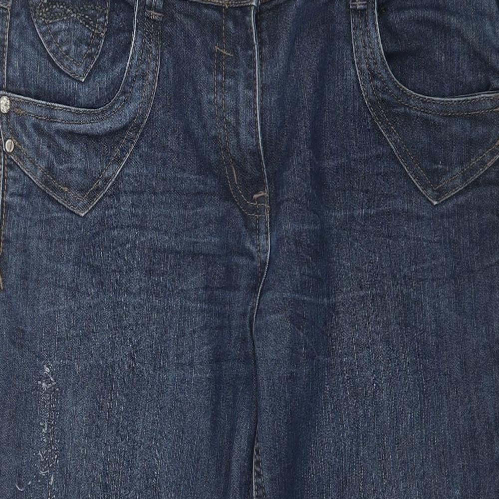George Womens Blue  Denim Cropped Jeans Size 12 L22 in