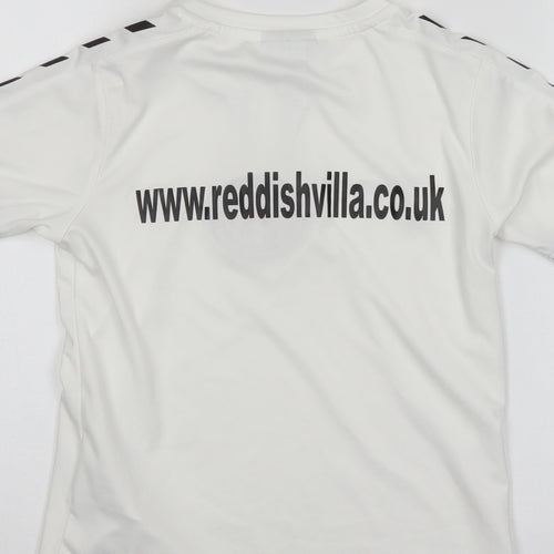 Hummel Boys White   Jersey Casual Size 7 Years  - Reddish villa fc