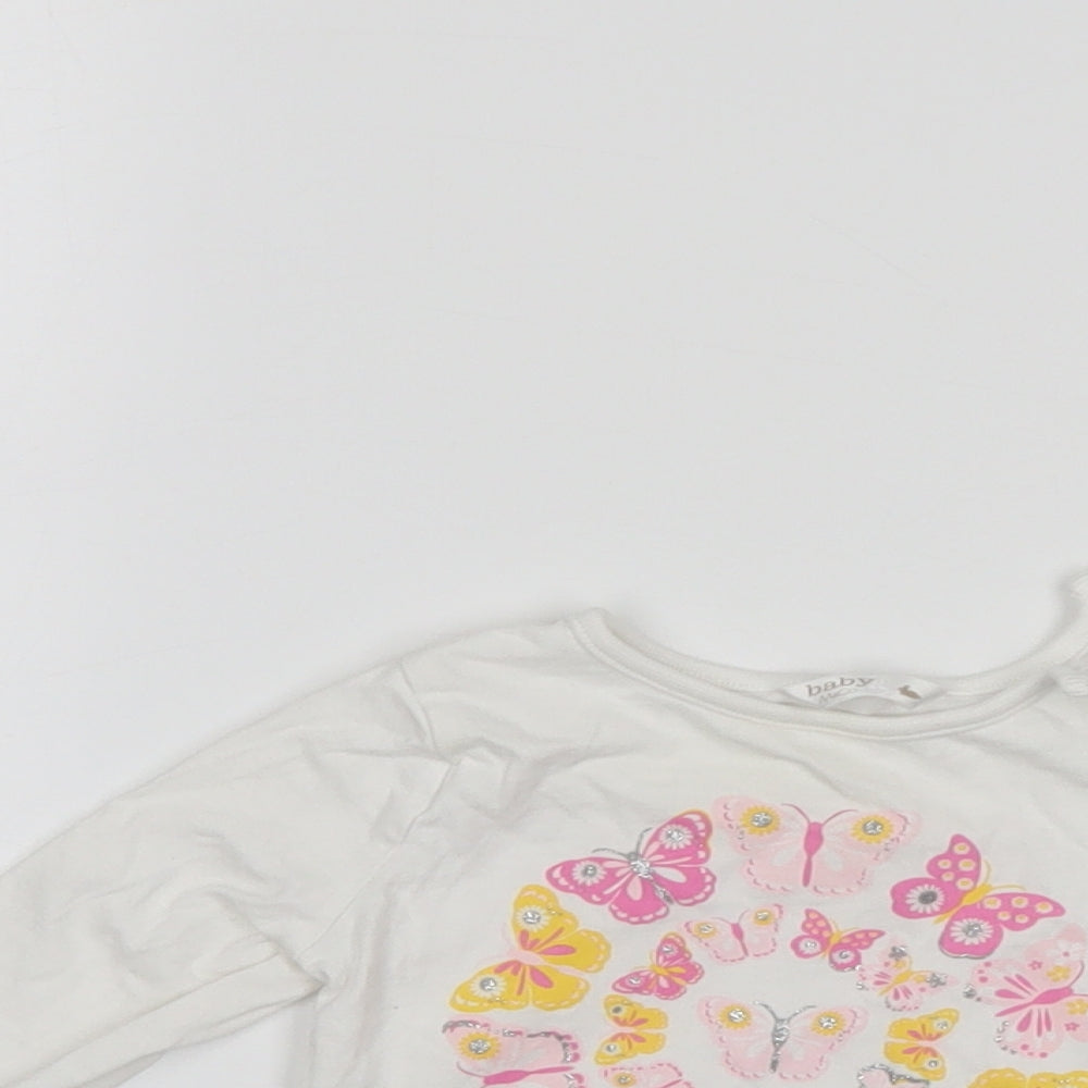 M&Co Baby White   Pullover Jumper Size 0-3 Months