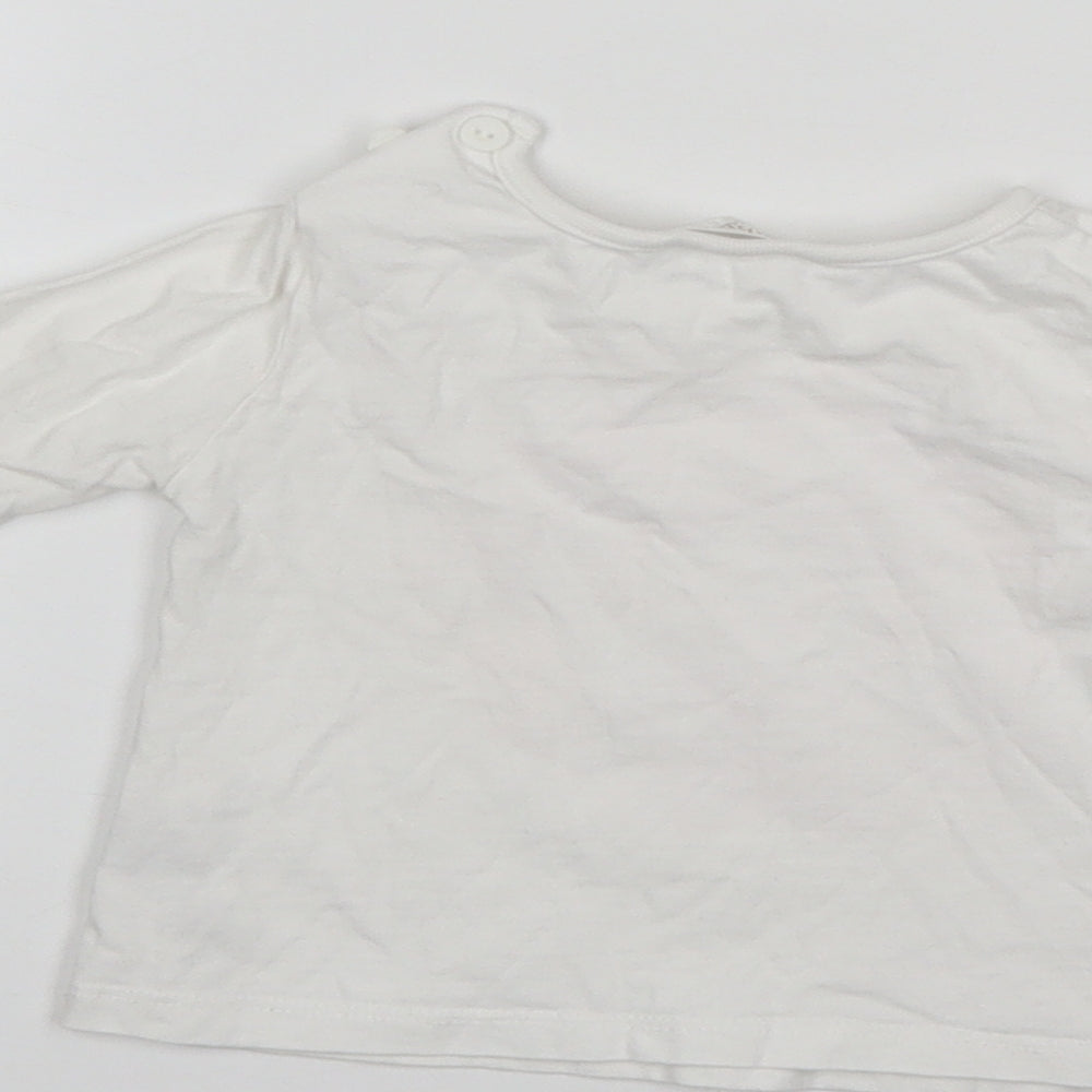 M&Co Baby White   Pullover Jumper Size 0-3 Months