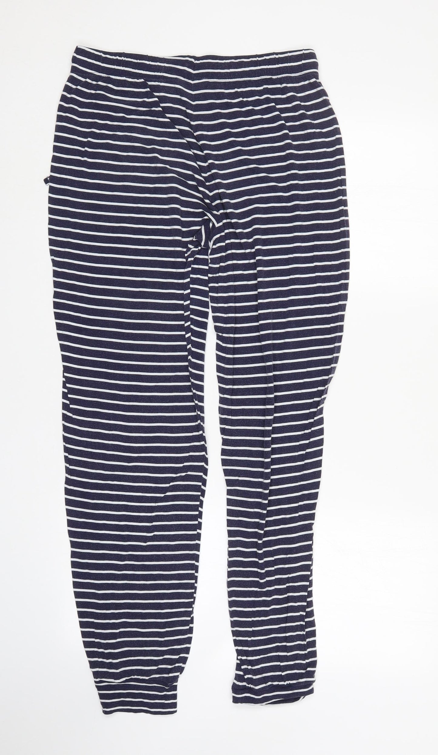 M&S Womens Blue Striped   Pyjama Pants Size 10