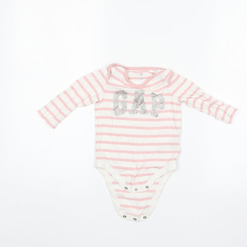 Gap Baby Pink Striped  Romper One-Piece Size 12-18 Months