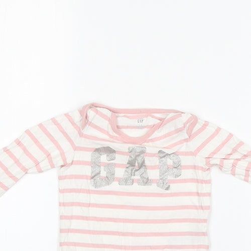 Gap Baby Pink Striped  Romper One-Piece Size 12-18 Months
