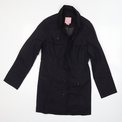 Ted Baker Womens Black   Trench Coat Coat Size 12
