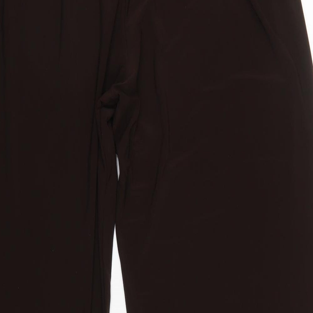 Saloos Womens Brown   Trousers  Size 2XL L30 in - Elastic Waist