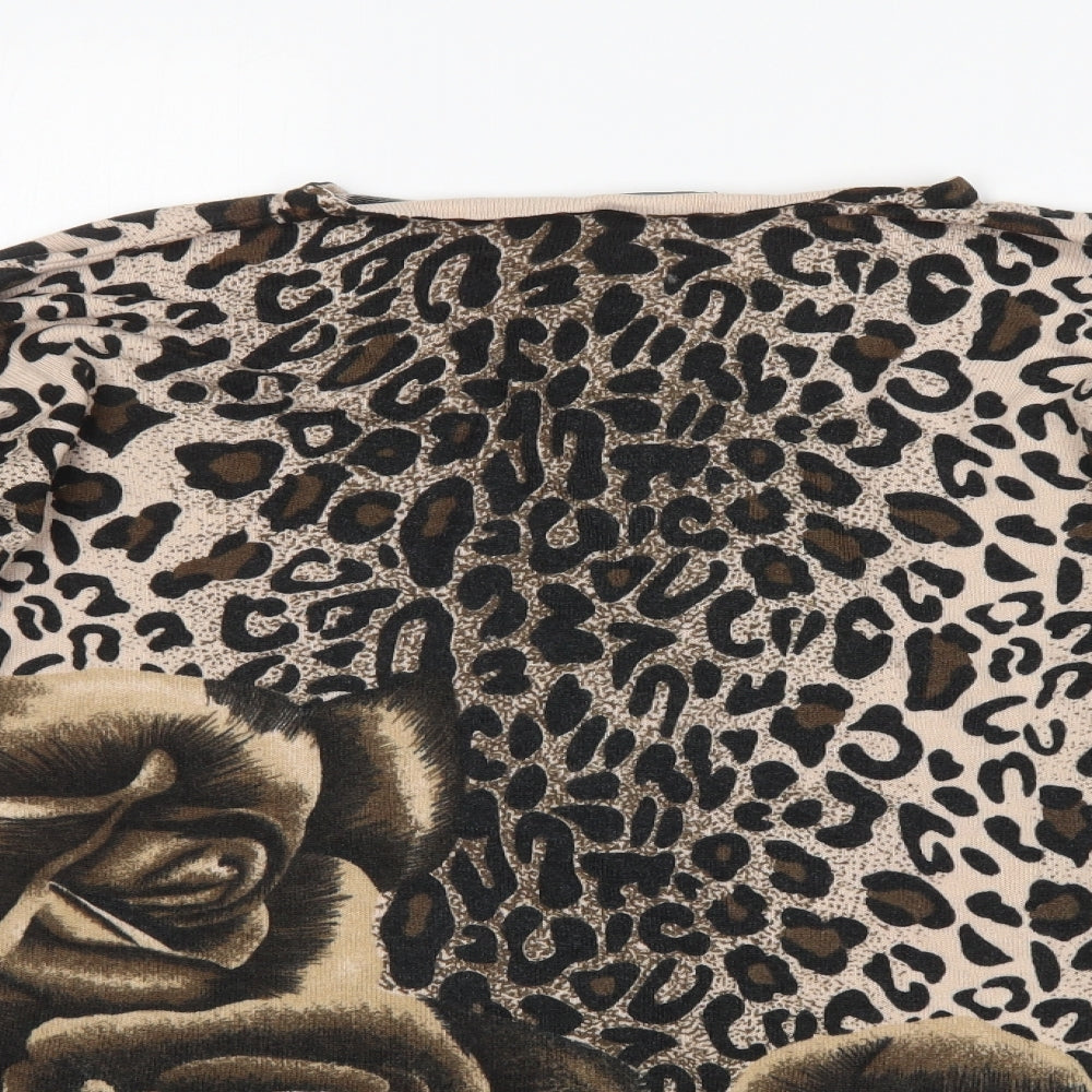 Hepburn Womens Multicoloured Animal Print  Pullover Jumper