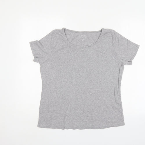 Love tees Womens Grey   Basic T-Shirt Size 14