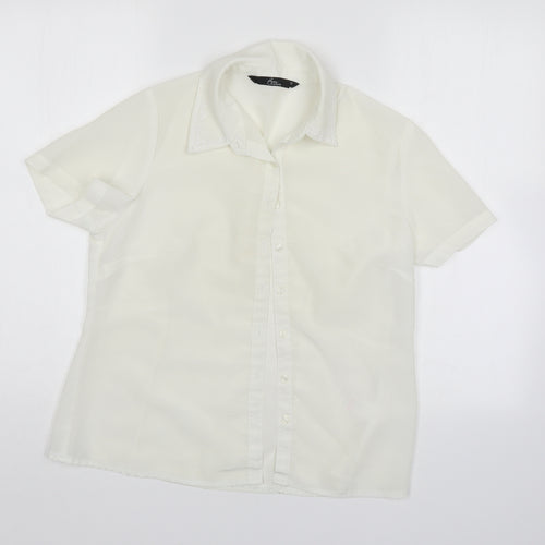BM collection Womens White   Basic Button-Up Size 12