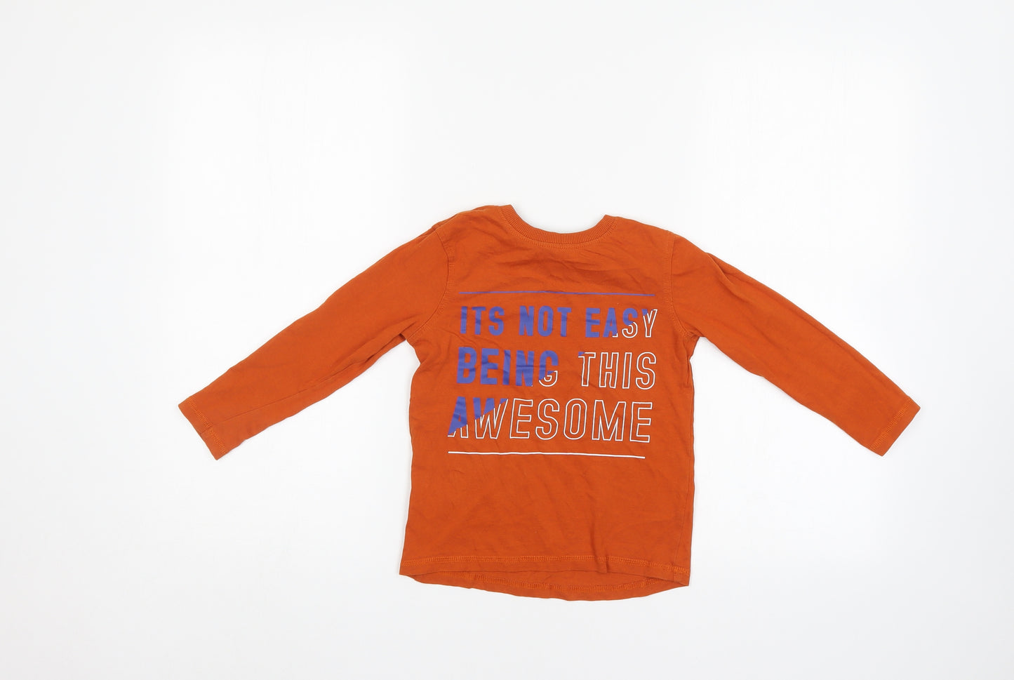 George Boys Orange   Pullover Jumper Size 4-5 Years