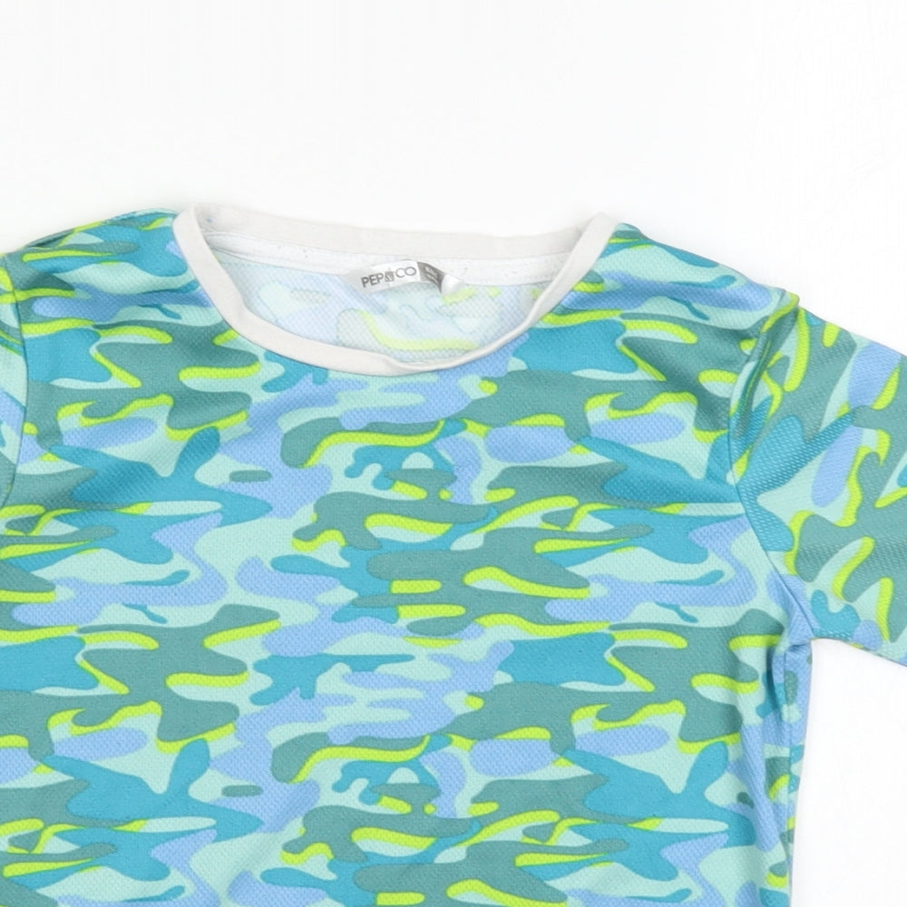 Pep & Co Boys Multicoloured Camouflage  Basic T-Shirt Size 5-6 Years