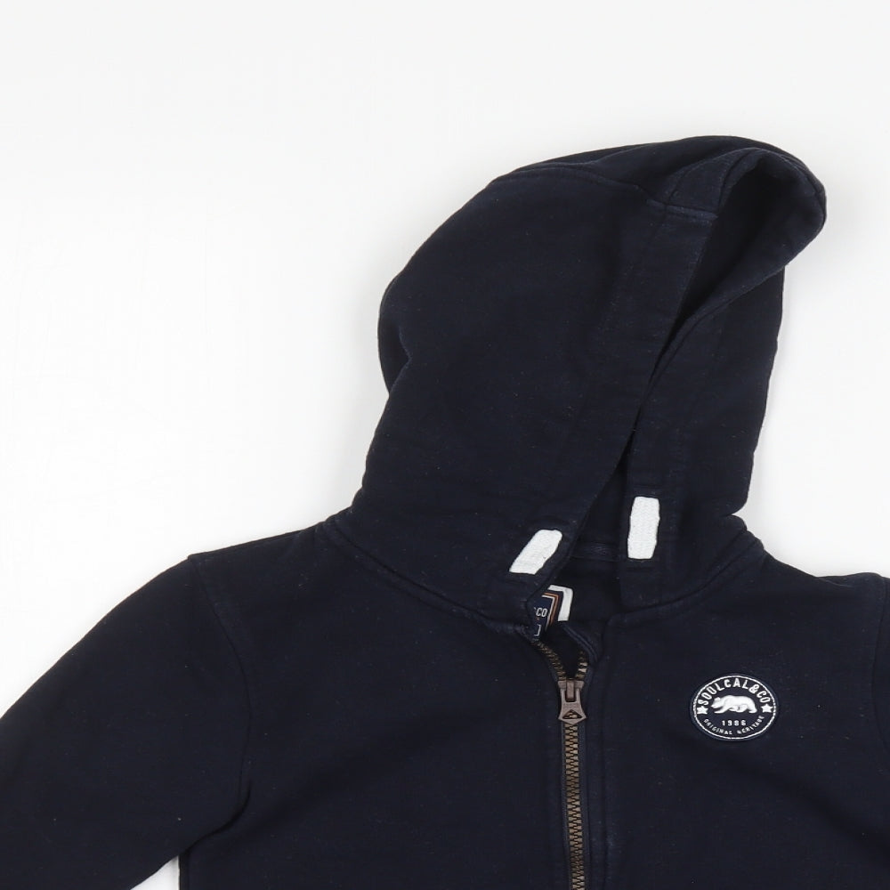 SoulCal&Co Boys Blue   Full Zip Hoodie Size 5-6 Years