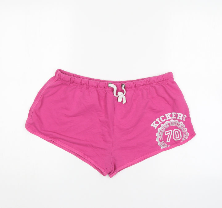 Kickers Womens Pink Culotte Shorts Size 16
