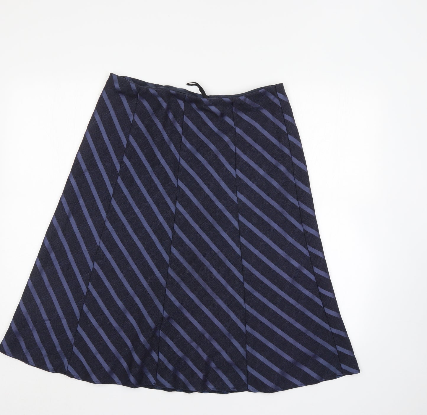 Marks and Spencer Womens Blue Striped  A-Line Skirt Size 12