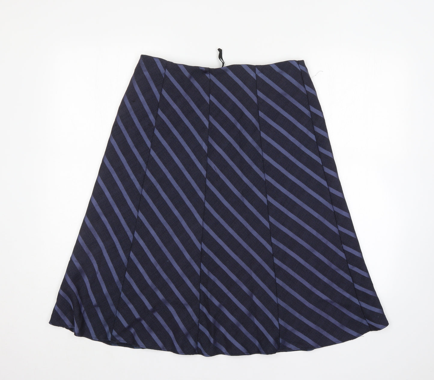 Marks and Spencer Womens Blue Striped  A-Line Skirt Size 12