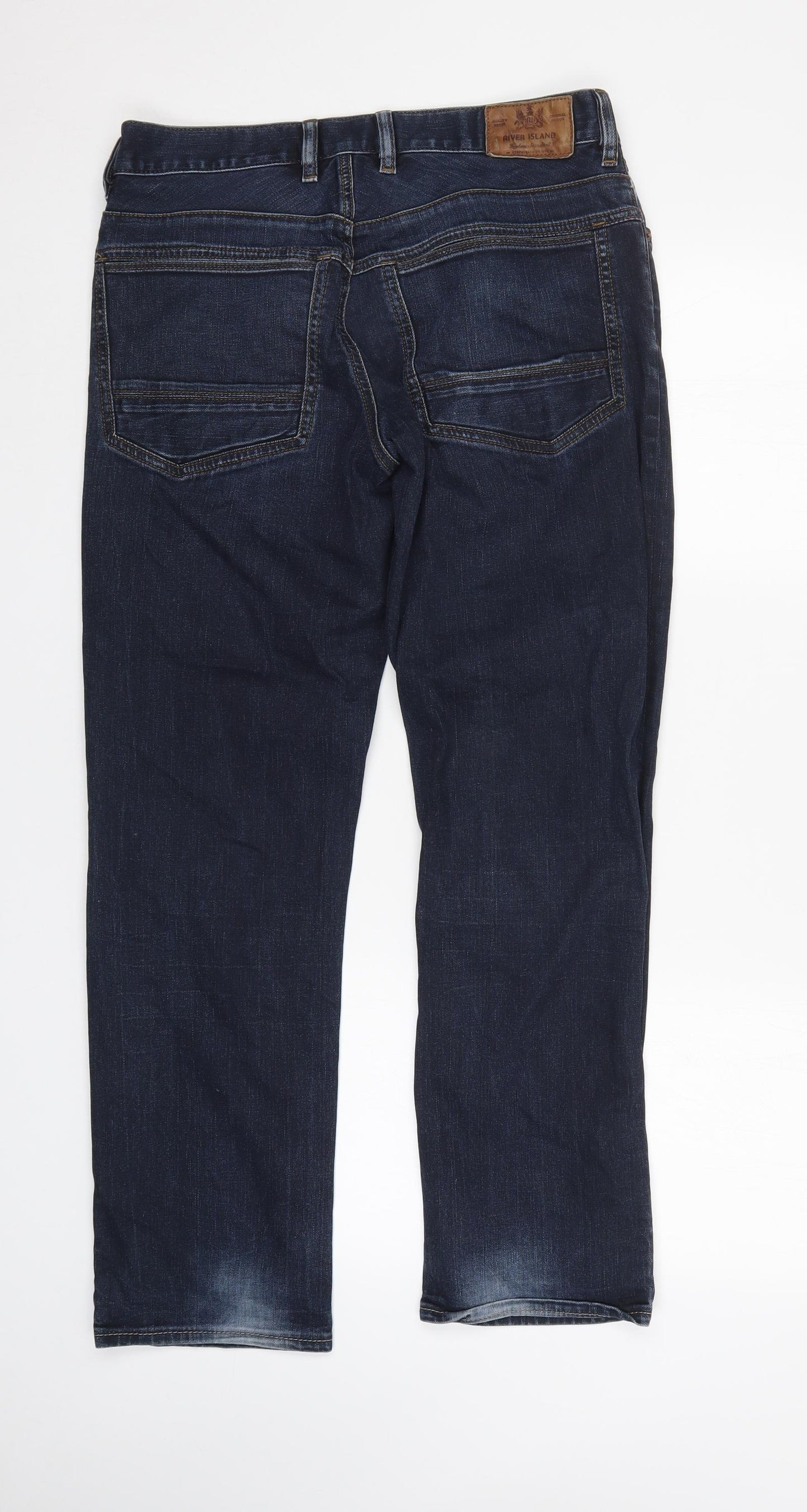 River Island Mens Blue   Straight Jeans Size 32 L34 in