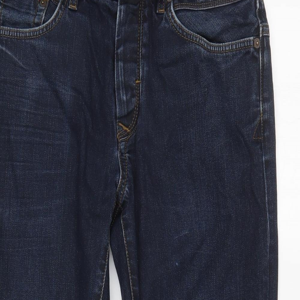 River Island Mens Blue   Straight Jeans Size 32 L34 in