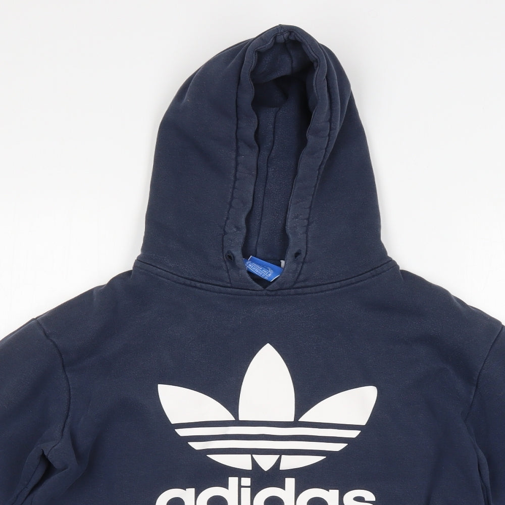 adidas Mens Blue   Pullover Hoodie Size M