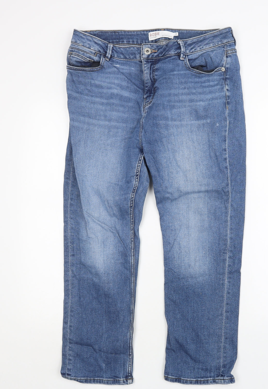 Principles Womens Blue  Denim Straight Jeans Size 14 L34 in
