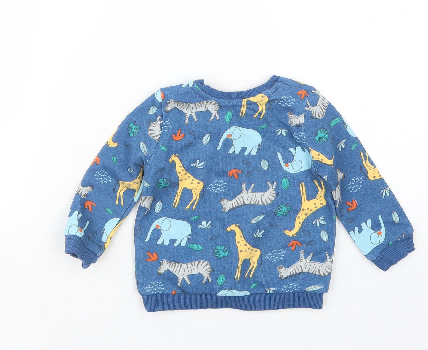 Matalan Boys Blue Geometric  Babydoll Pyjama Set Size 6-9 Months  - Animals