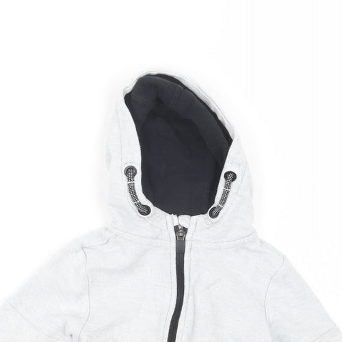 George Boys Grey   Full Zip Hoodie Size 2-3 Years