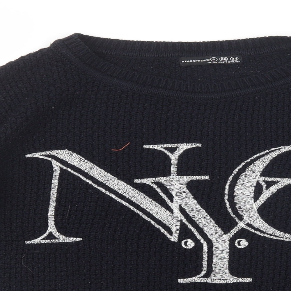 Atmosphere Womens Blue  Knit Pullover Jumper Size 8