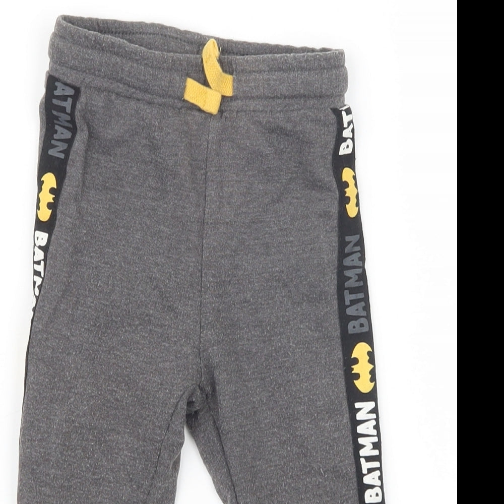 Batman Boys Grey   Jogger Trousers Size 18 Months  - Batman