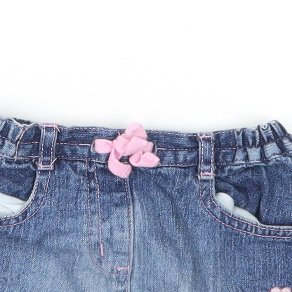 Cherokee Girls Blue  Denim Mini Skirt Size 3-6 Months