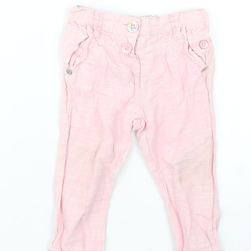 NEXT Girls Pink   Capri Trousers Size 12-18 Months