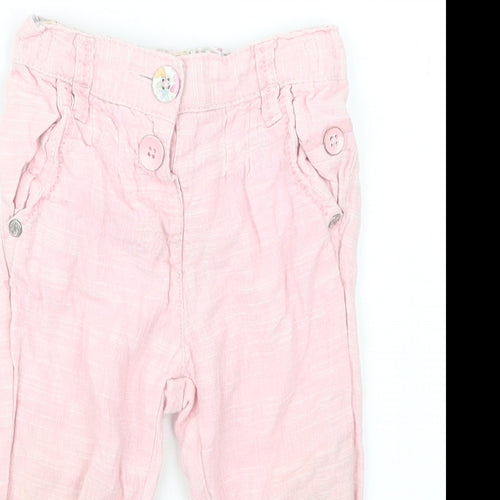 NEXT Girls Pink   Capri Trousers Size 12-18 Months
