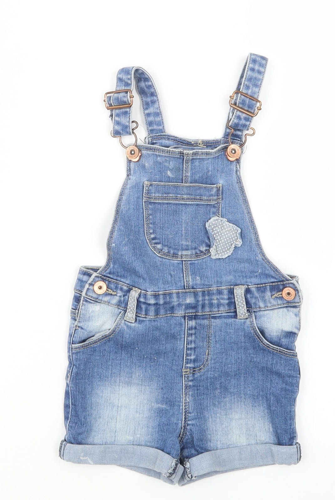 Denim Co. Girls Blue  Denim Dungaree Outfit/Set Size 12-18 Months