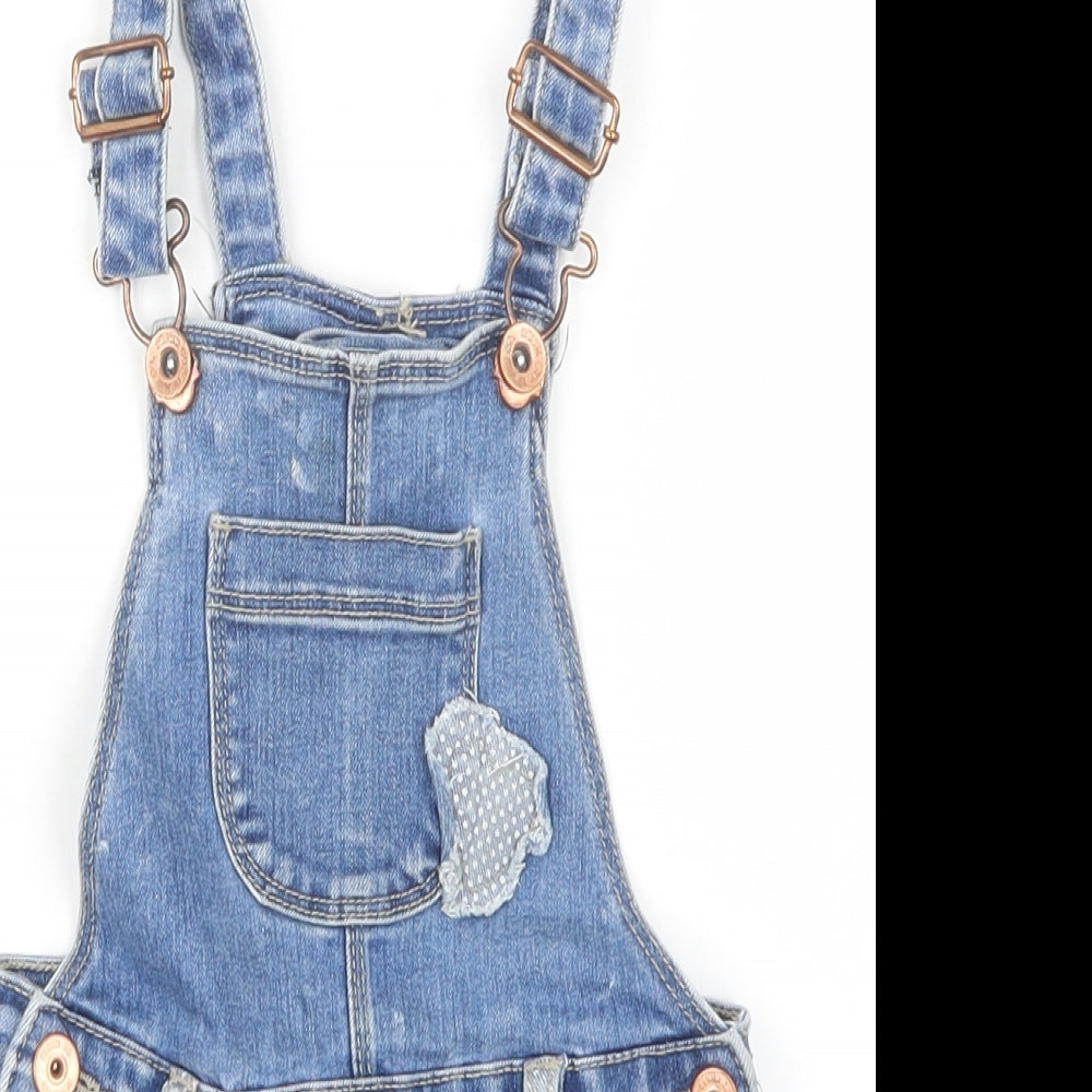Denim Co. Girls Blue  Denim Dungaree Outfit/Set Size 12-18 Months