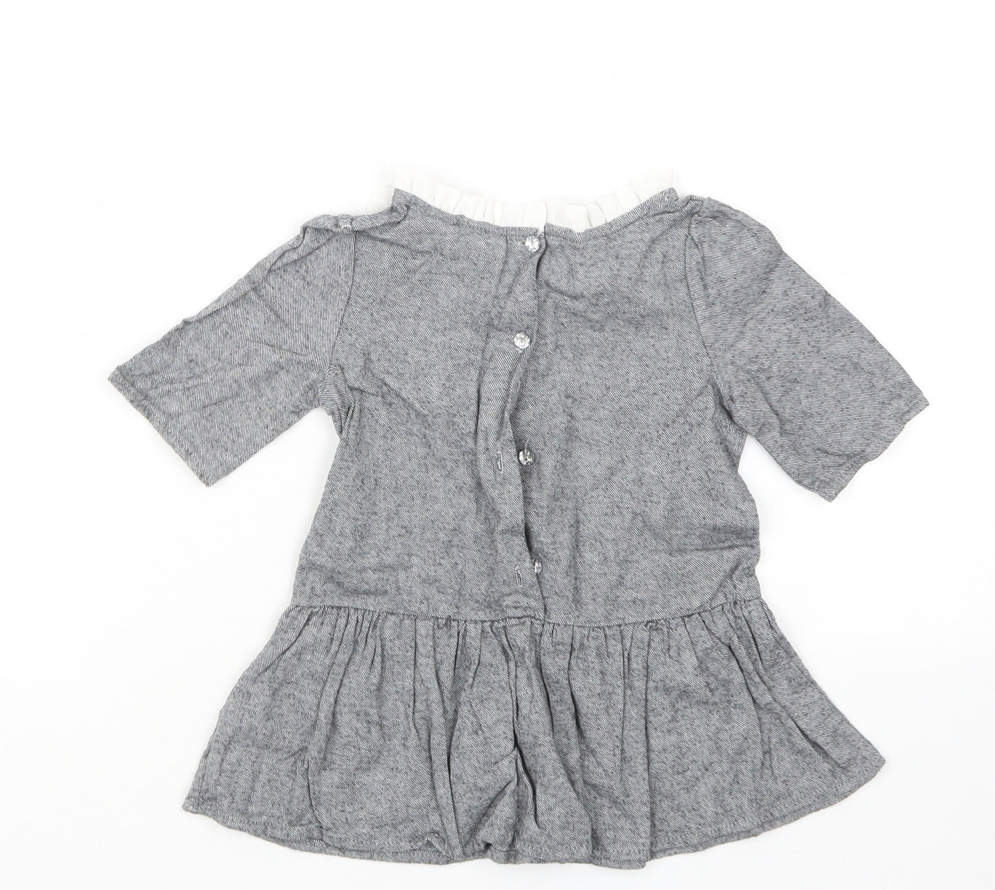 Piper & Posie Girls Grey   Basic T-Shirt Size 3-4 Years  - Long