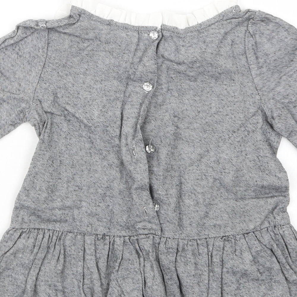 Piper & Posie Girls Grey   Basic T-Shirt Size 3-4 Years  - Long