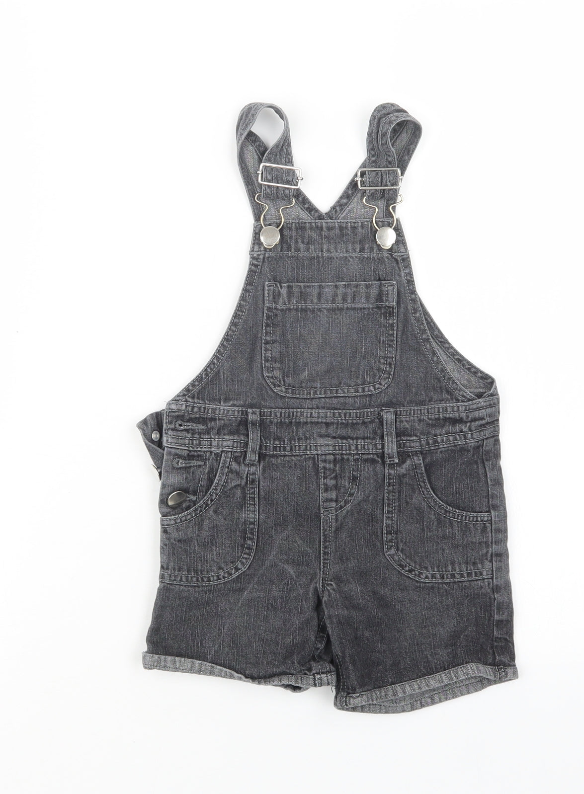 BHS Girls Black  Denim Dungaree One-Piece Size 3 Years