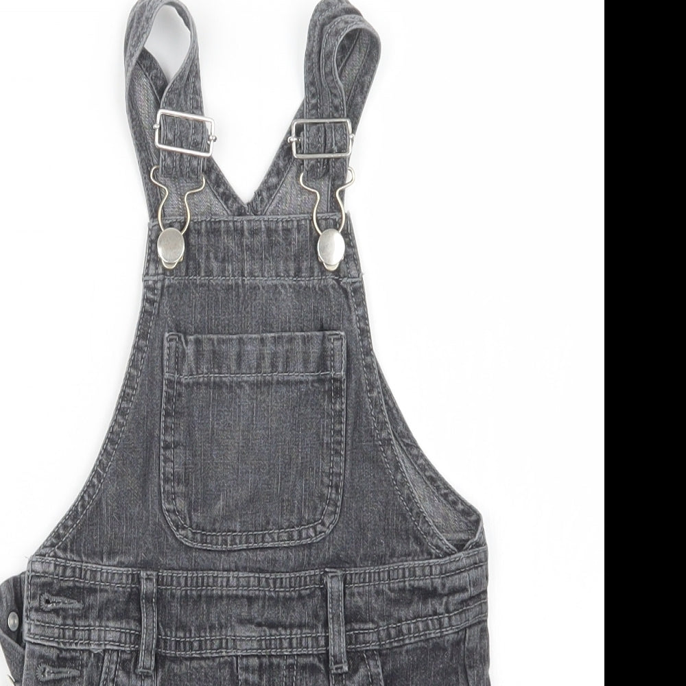 BHS Girls Black  Denim Dungaree One-Piece Size 3 Years