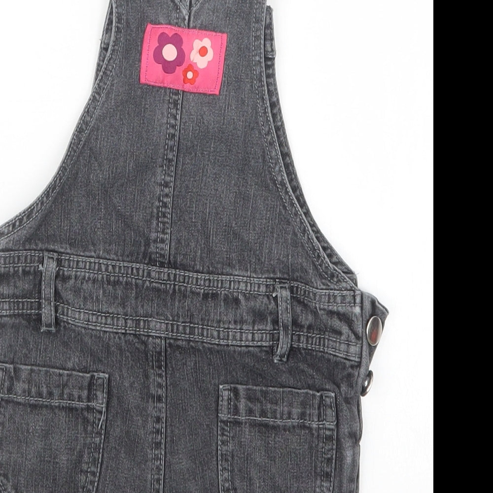BHS Girls Black  Denim Dungaree One-Piece Size 3 Years