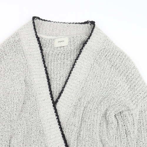 Papaya Womens Grey   Cardigan Jumper Size L
