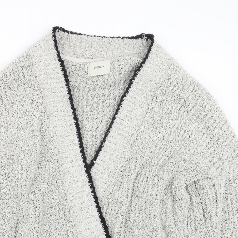 Papaya Womens Grey   Cardigan Jumper Size L