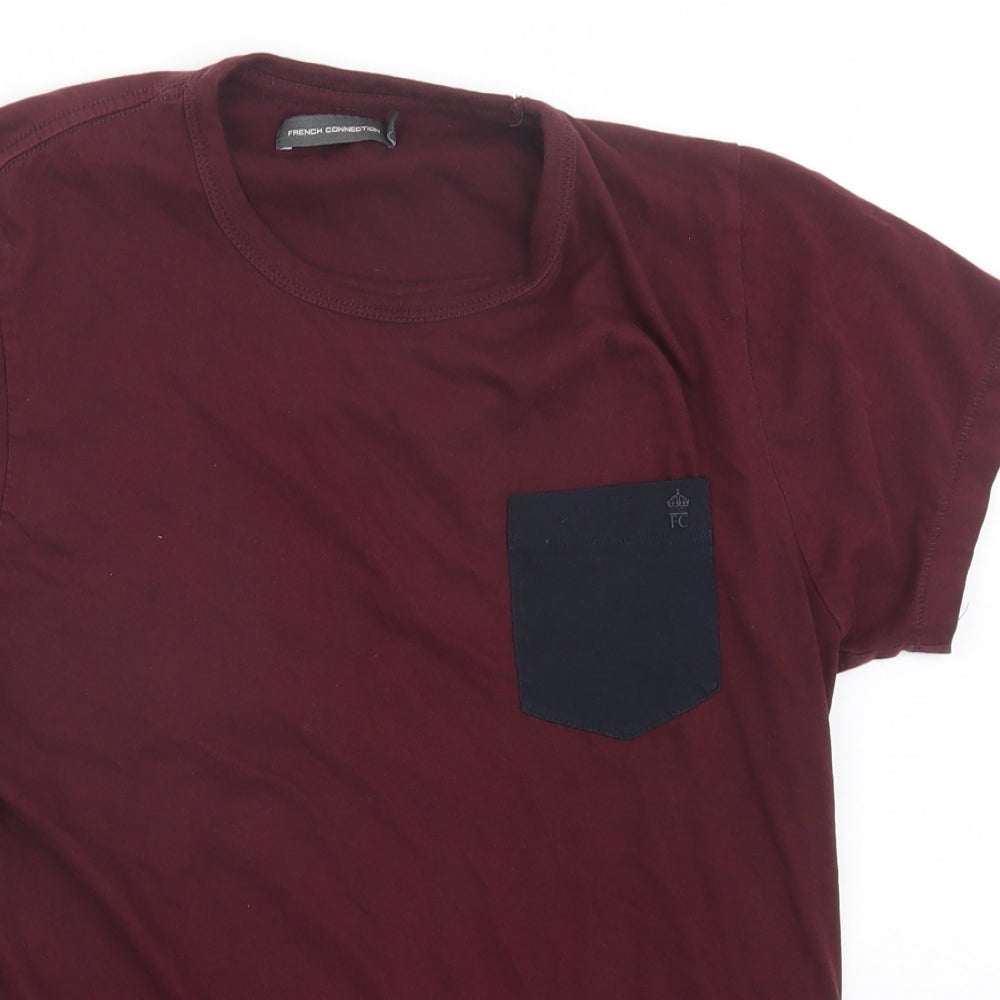 French Connection Mens Purple    T-Shirt Size M