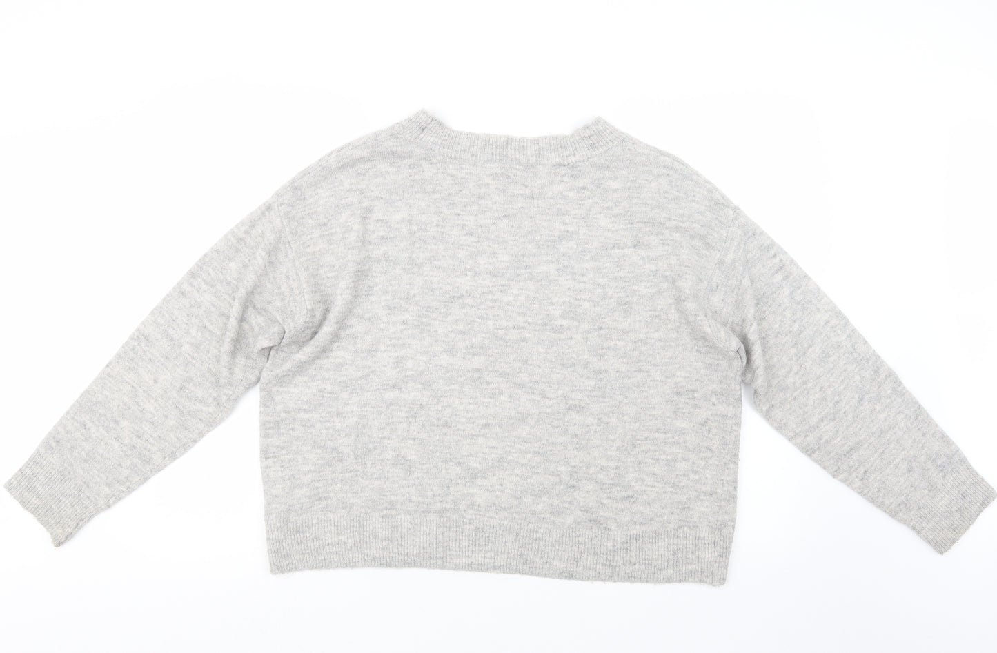 H&M Womens Grey  Knit Pullover Jumper Size L