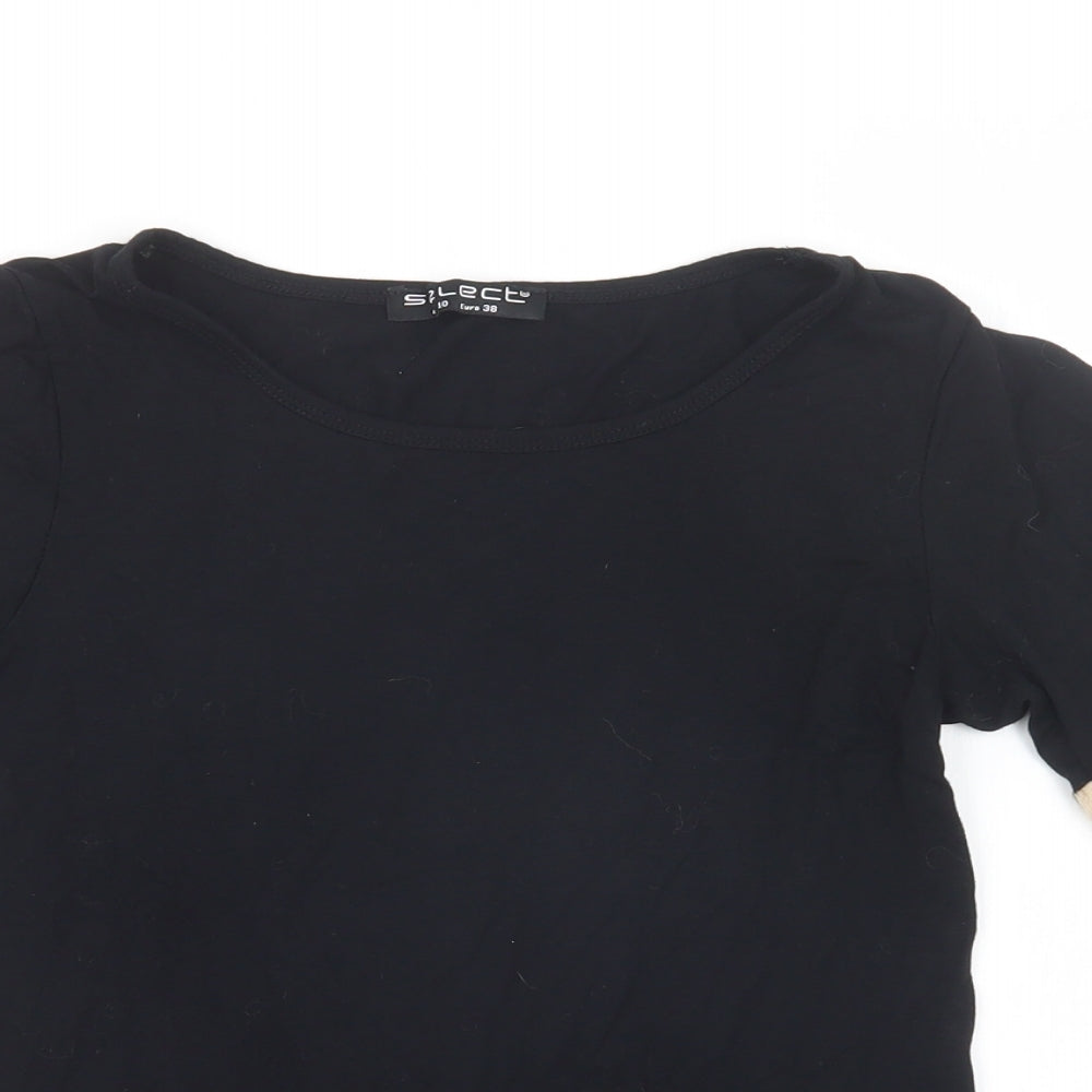 Select Womens Black   Basic T-Shirt Size 10