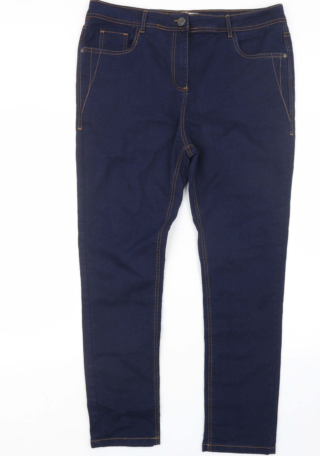 Yours Womens Blue  Denim Straight Jeans Size 18 L29 in