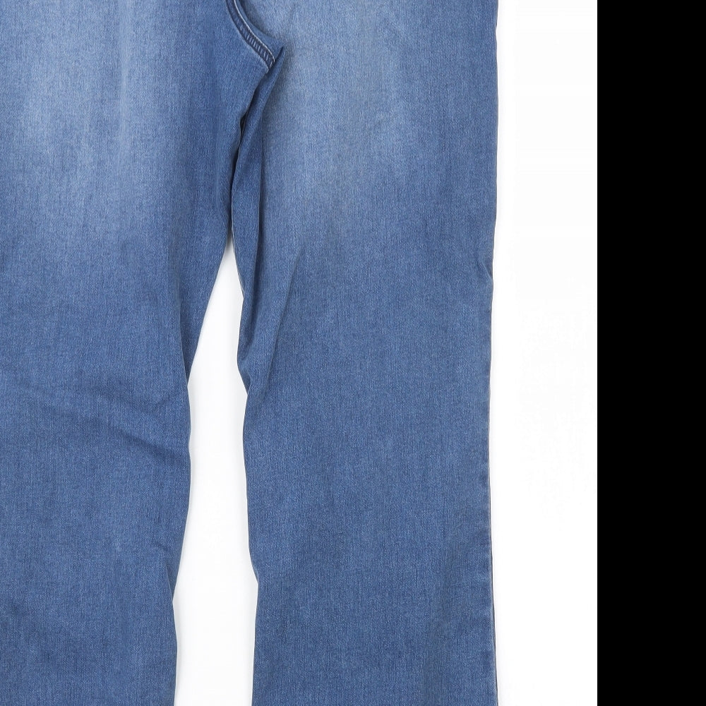 Simply Be Womens Blue  Denim Straight Jeans Size 20 L29 in